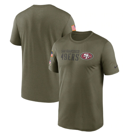 Men's San Francisco 49ers 2022 Olive Salute to Service Legend Team T-Shirt